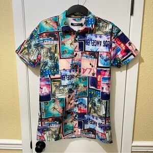 Fashion Nova Men LA Palms Short Sleeve Woven Top | Size M | NWT